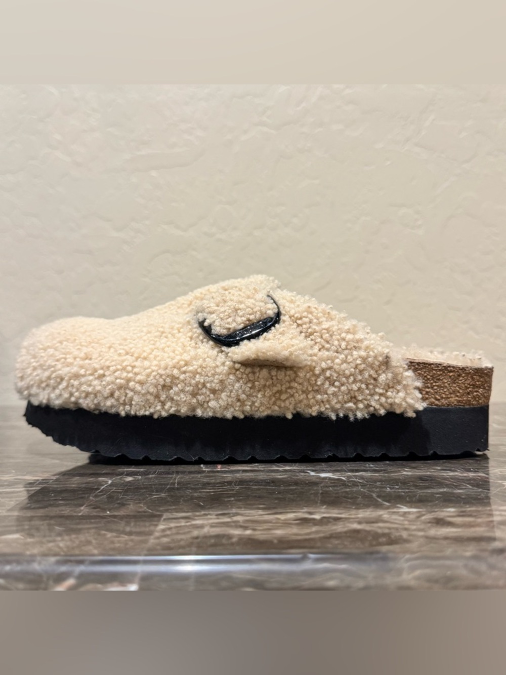 NEW Birkenstock Papillio Boston Big Buckle Sherpa Clogs - Picture 3 of 15